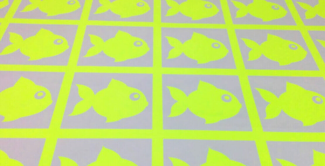 Fluorescent viny7l samples step 9